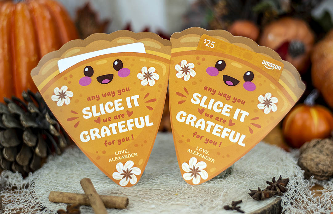 cute printable thanksgiving gift card holder